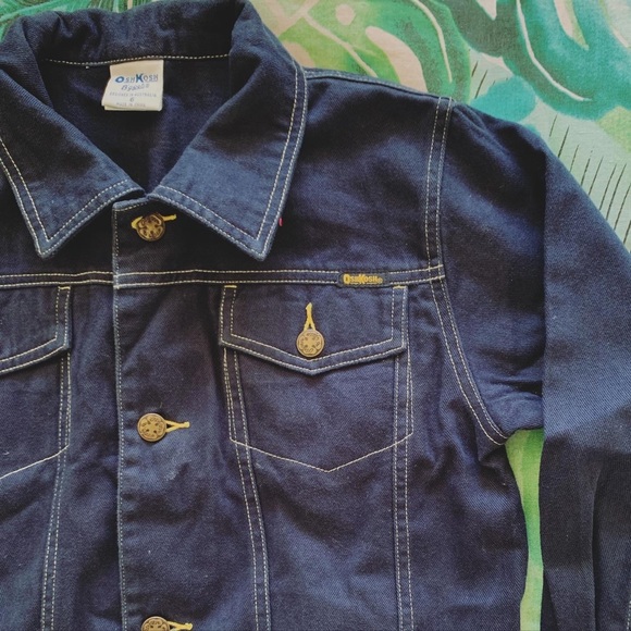 Osh Kosh Navy Blue Denim Jacket Kids Size 6 - Picture 2 of 3